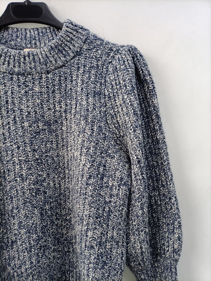 H&M. Jersey jaspeado azul T.s