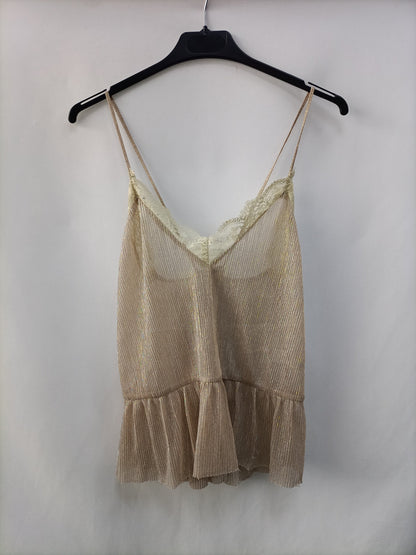 KILIBBI. Top lencero dorado T.m/l