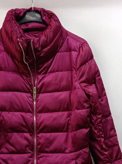 MASSIMO DUTTI. Dark pink down jacket Tm