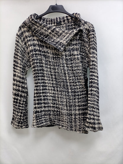 OTRAS. Chaqueta tweed negra y blanca T.m