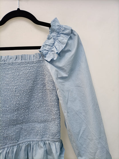 THE DROP. Blue honeycomb top T.xs