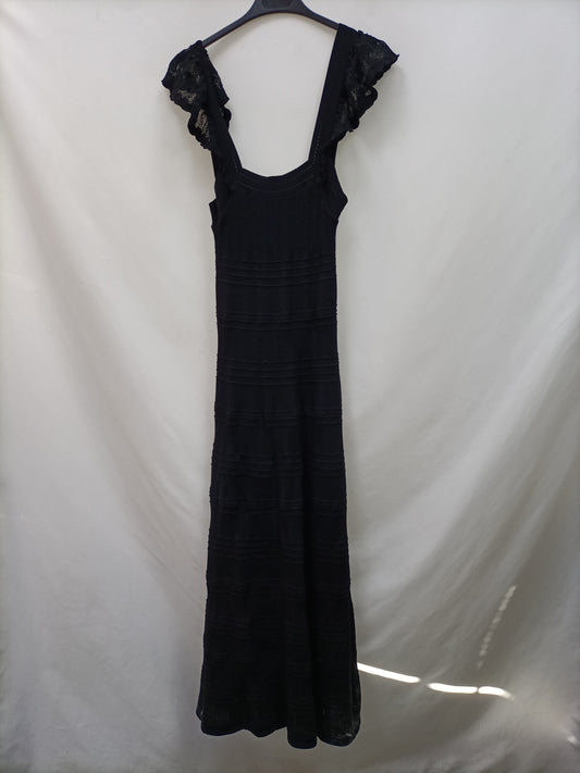 SEZANE. Vestido negro punto T.xs