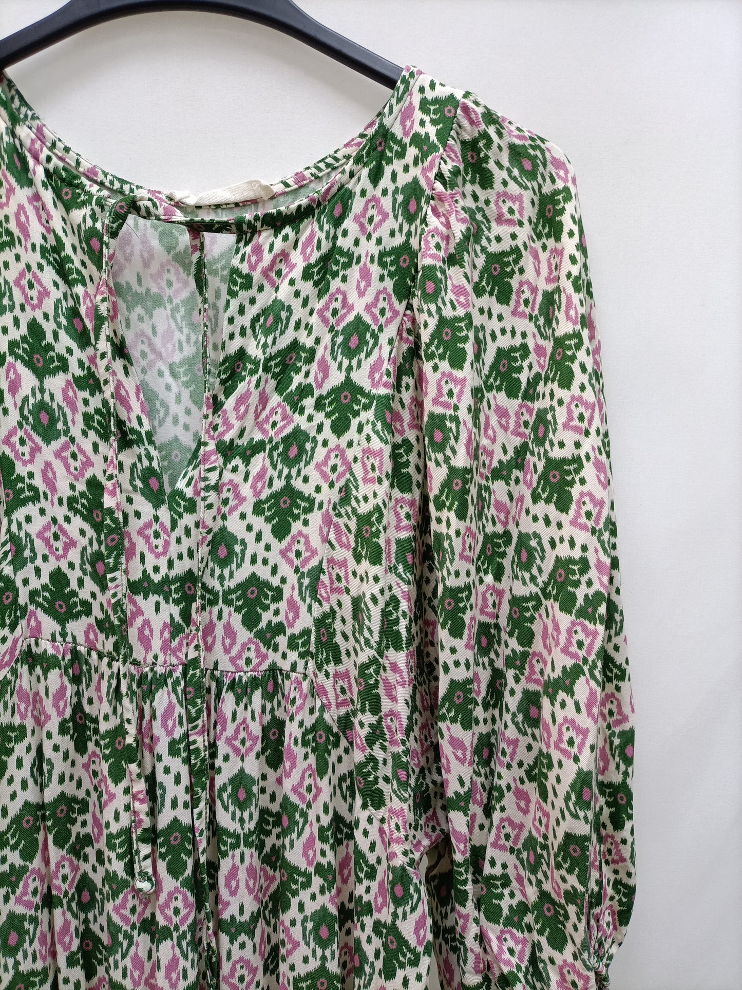 OLA SIN H. Vestido midi estampado T.s