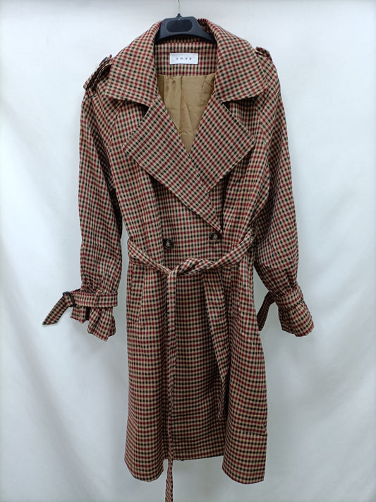 AMEE. Gabardina de cuadros T.s/m