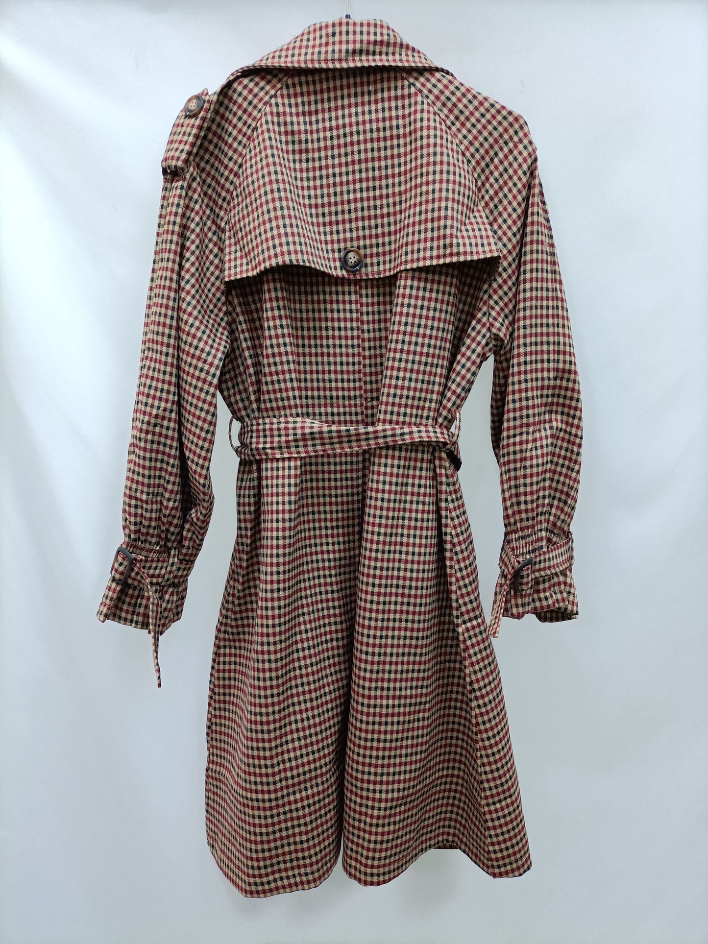 AMEE. Gabardina de cuadros T.s/m