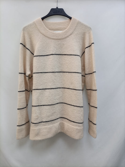 SAMSOE&SAMSOE. Jersey beige rayas T.m(tara)