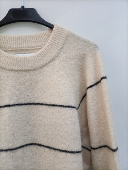 SAMSOE&SAMSOE. Jersey beige rayas T.m(tara)