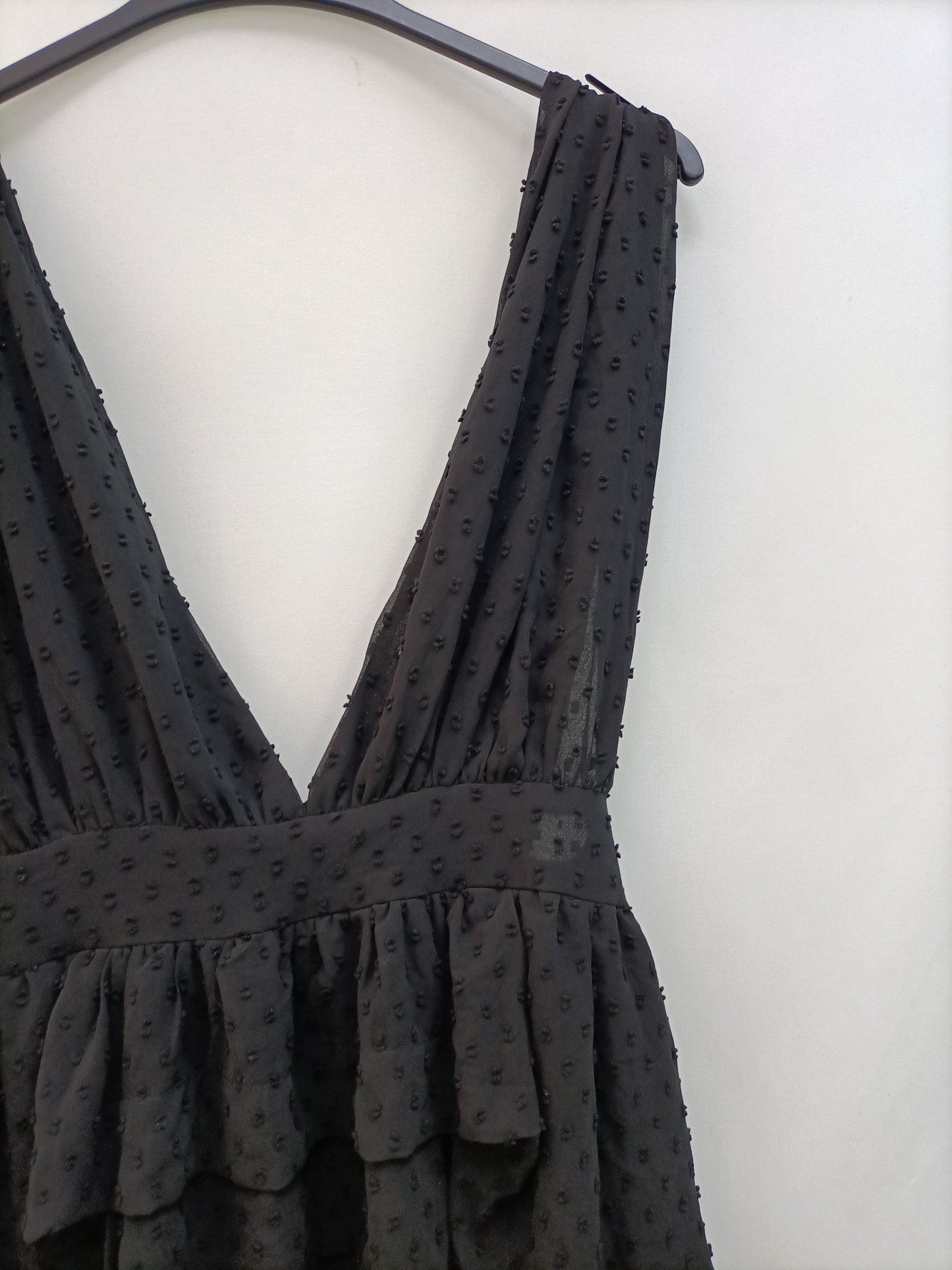 KLING. Vestido negro plumeti T.l