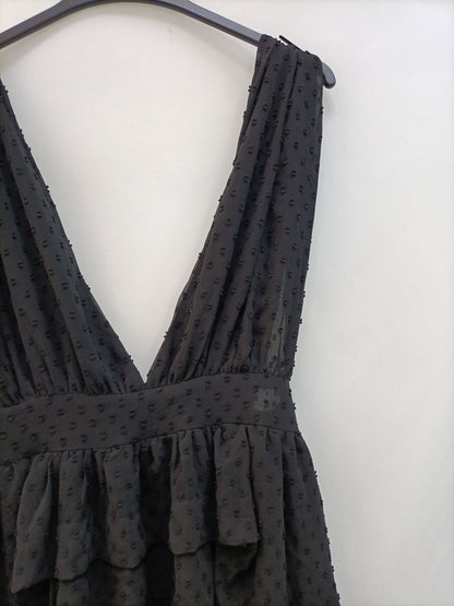 KLING. Vestido negro plumeti T.l