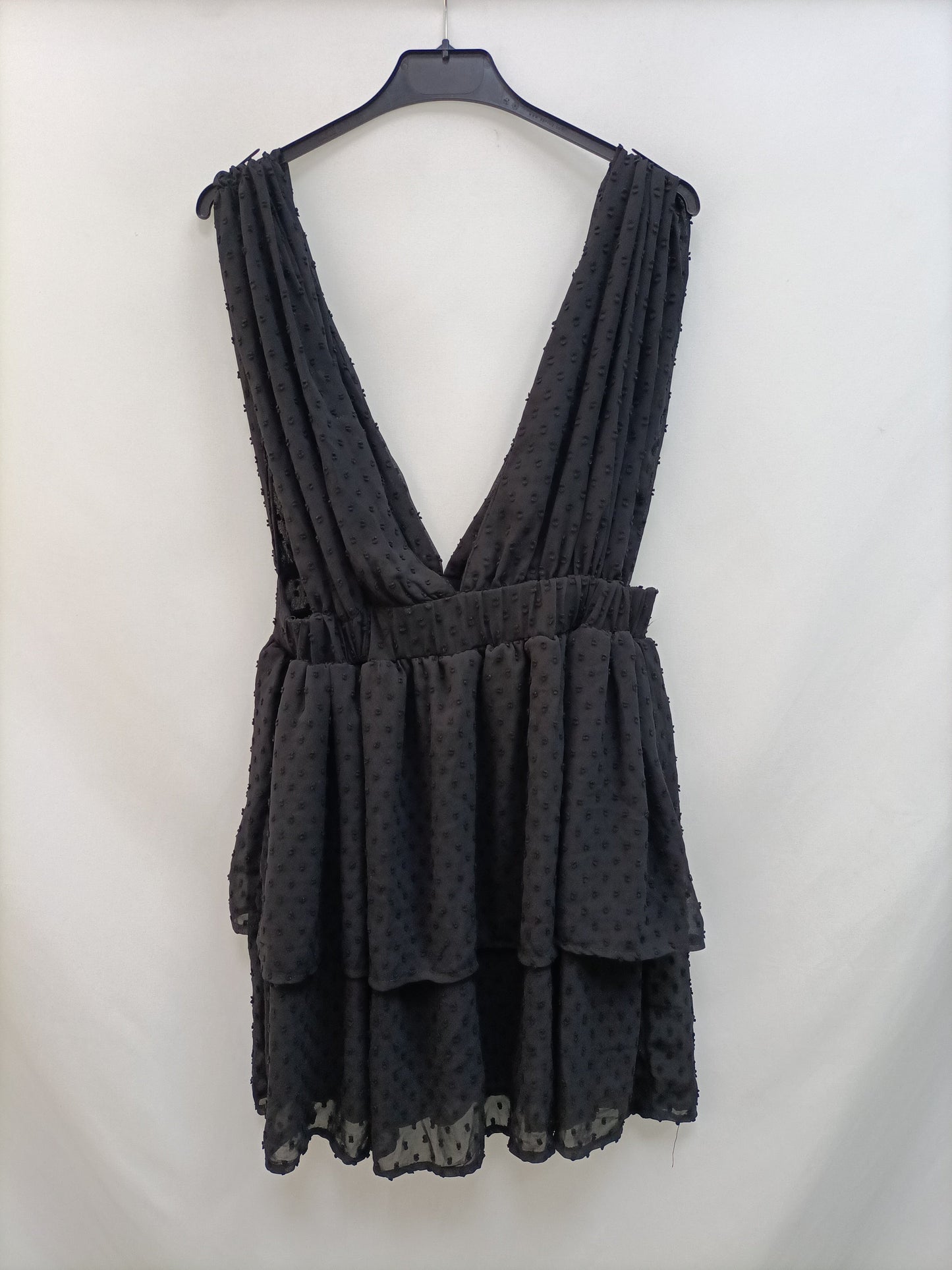 KLING. Vestido negro plumeti T.l