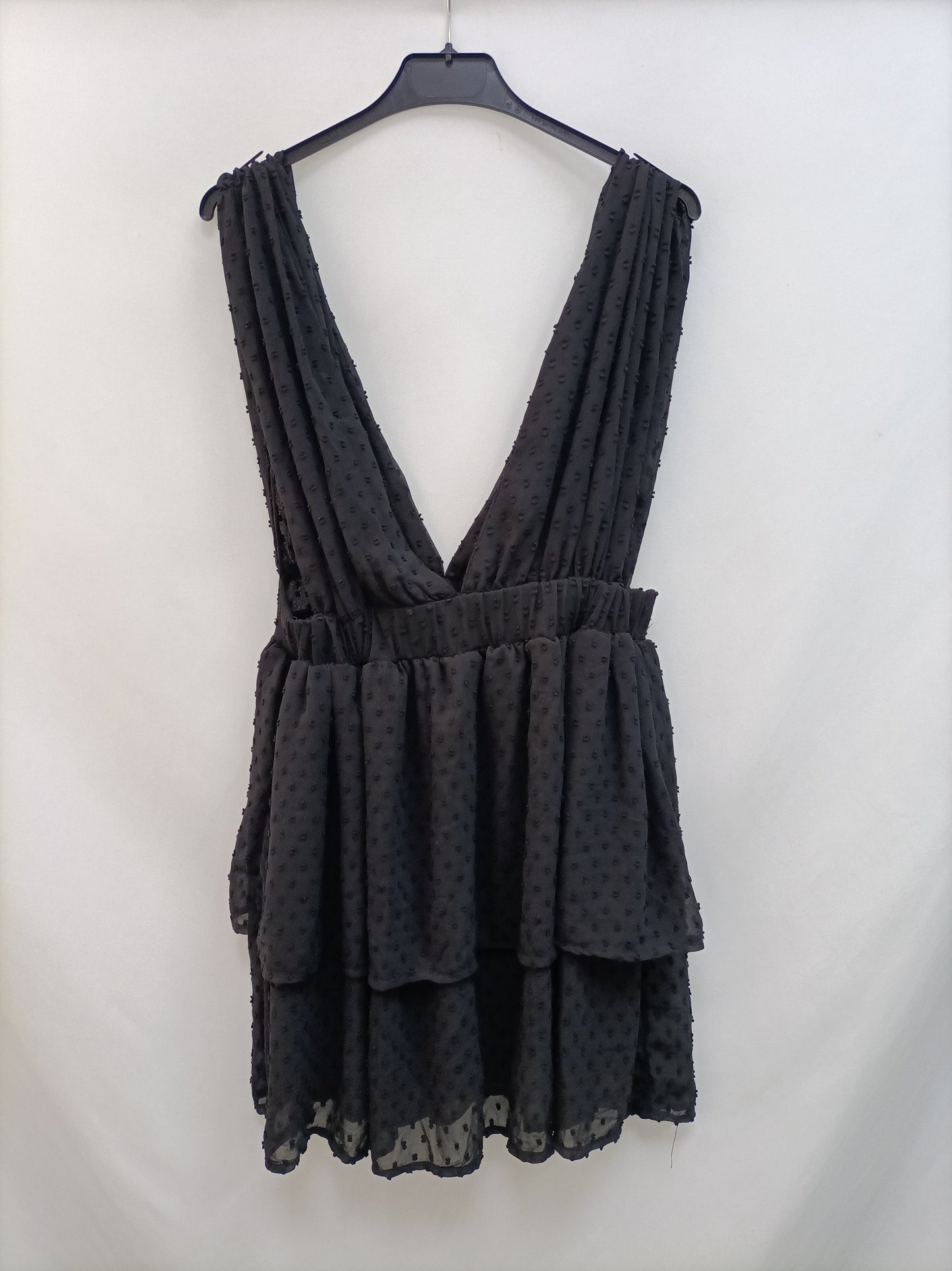 KLING. Vestido negro plumeti T.l