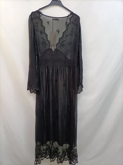 ZARA. Black lace kimono Tl(tara)