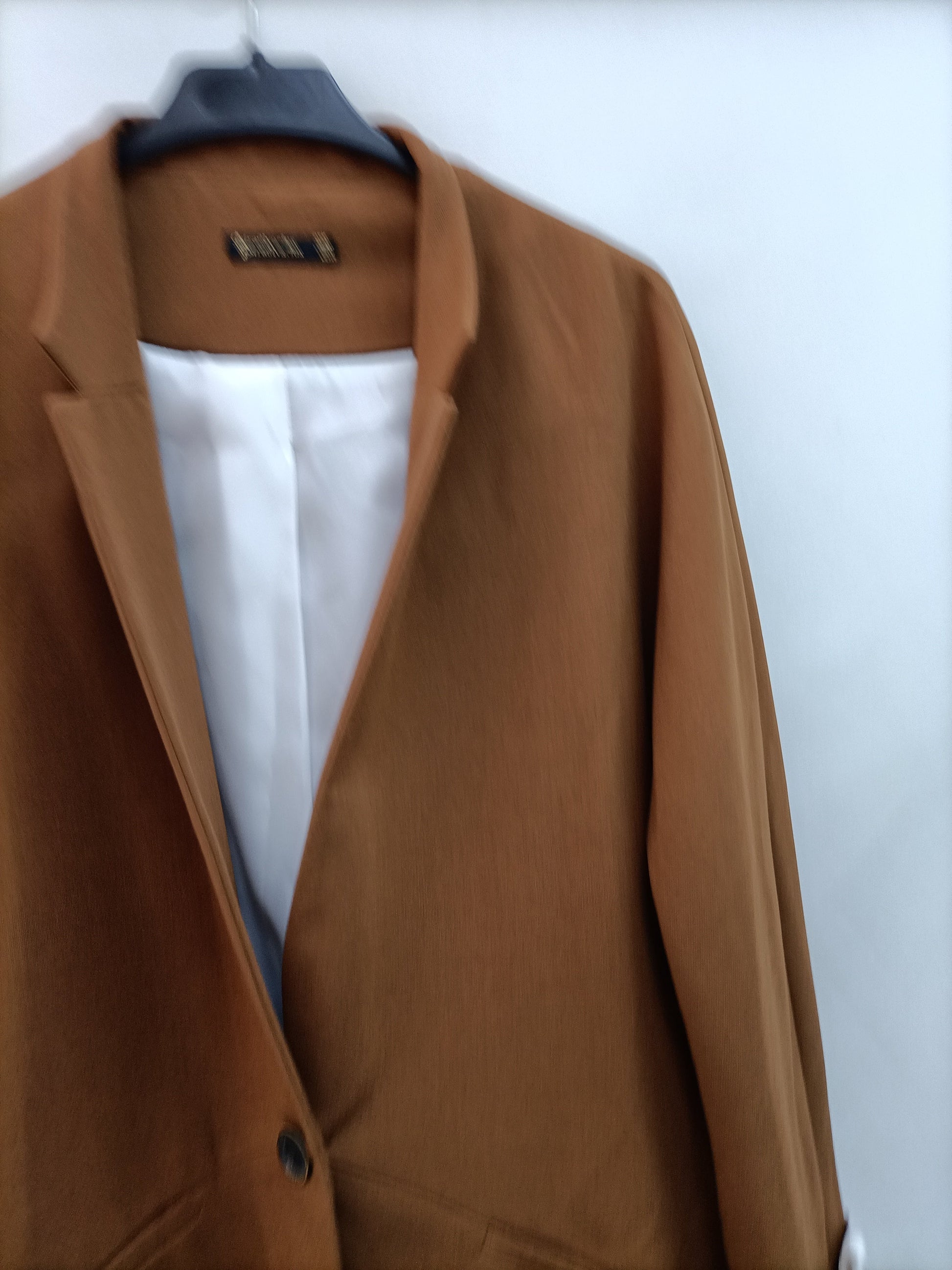 Blazer Chaleco Mujer Camel Chaleco De Corte Largo Con Botones De