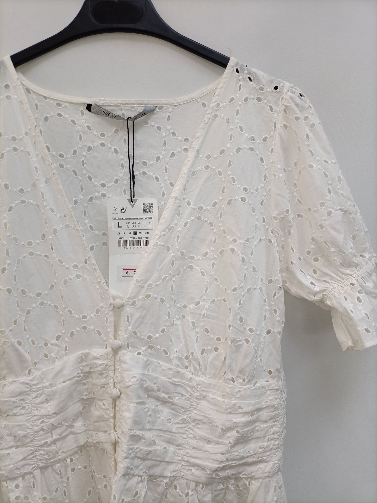 ZARA. Die-cut midi dress Tl