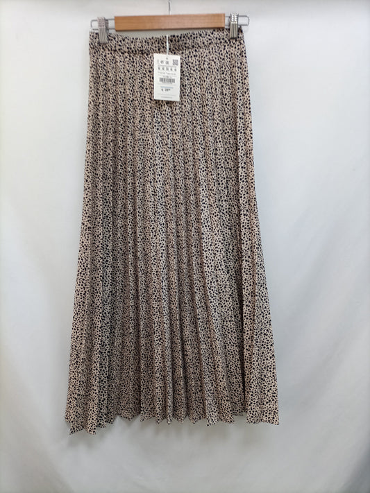 PULL&BEAR. Falda plisada print T.m