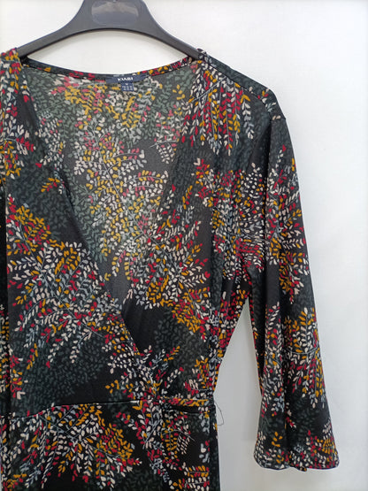 KIABI. Vestido cruzado largo T.m