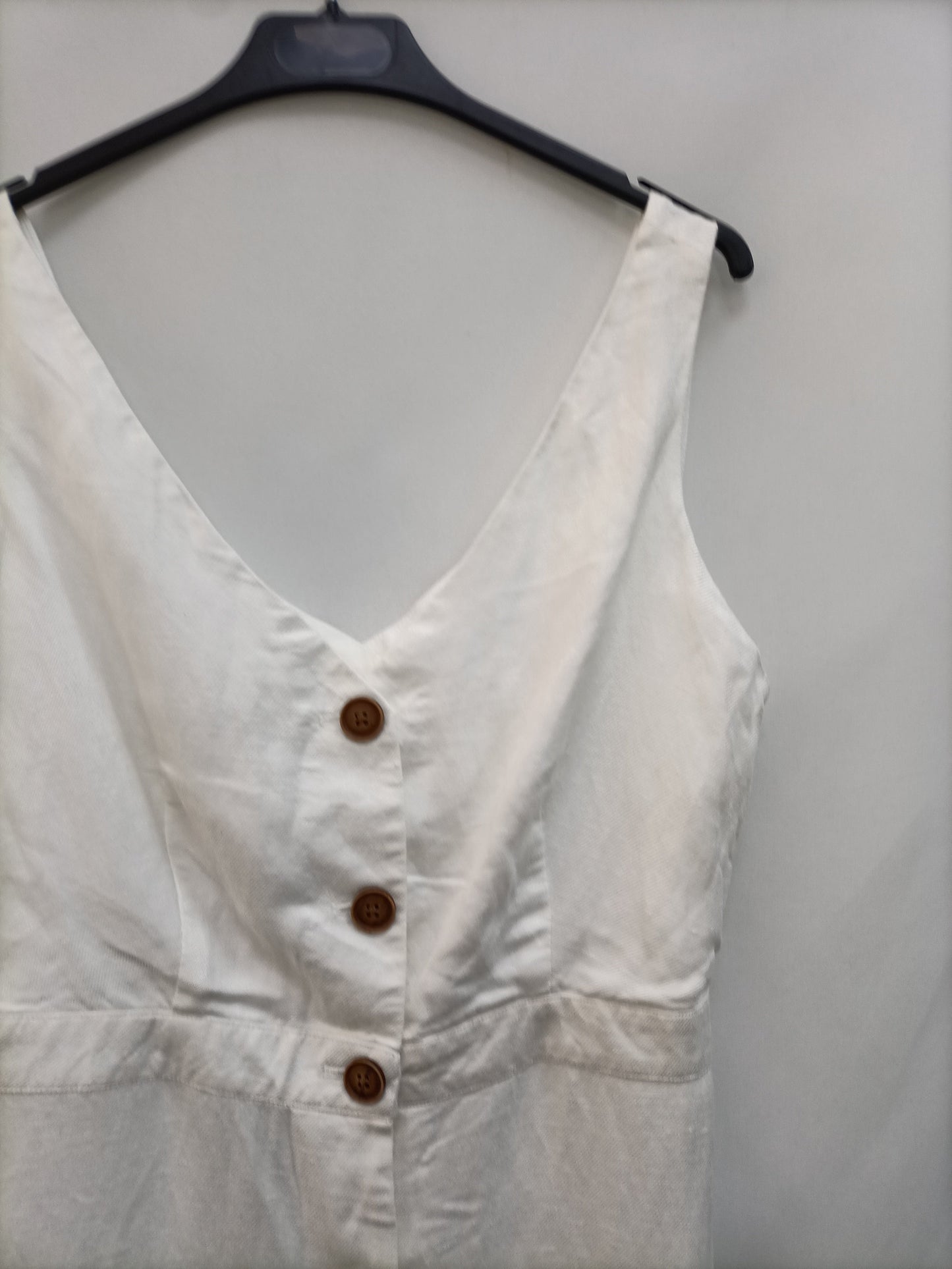 MANGO. Vestido largo blanco T.l