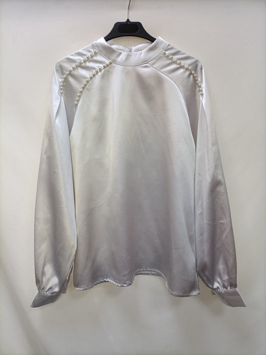 OTRAS. Blusa gris perlas T.u(s)