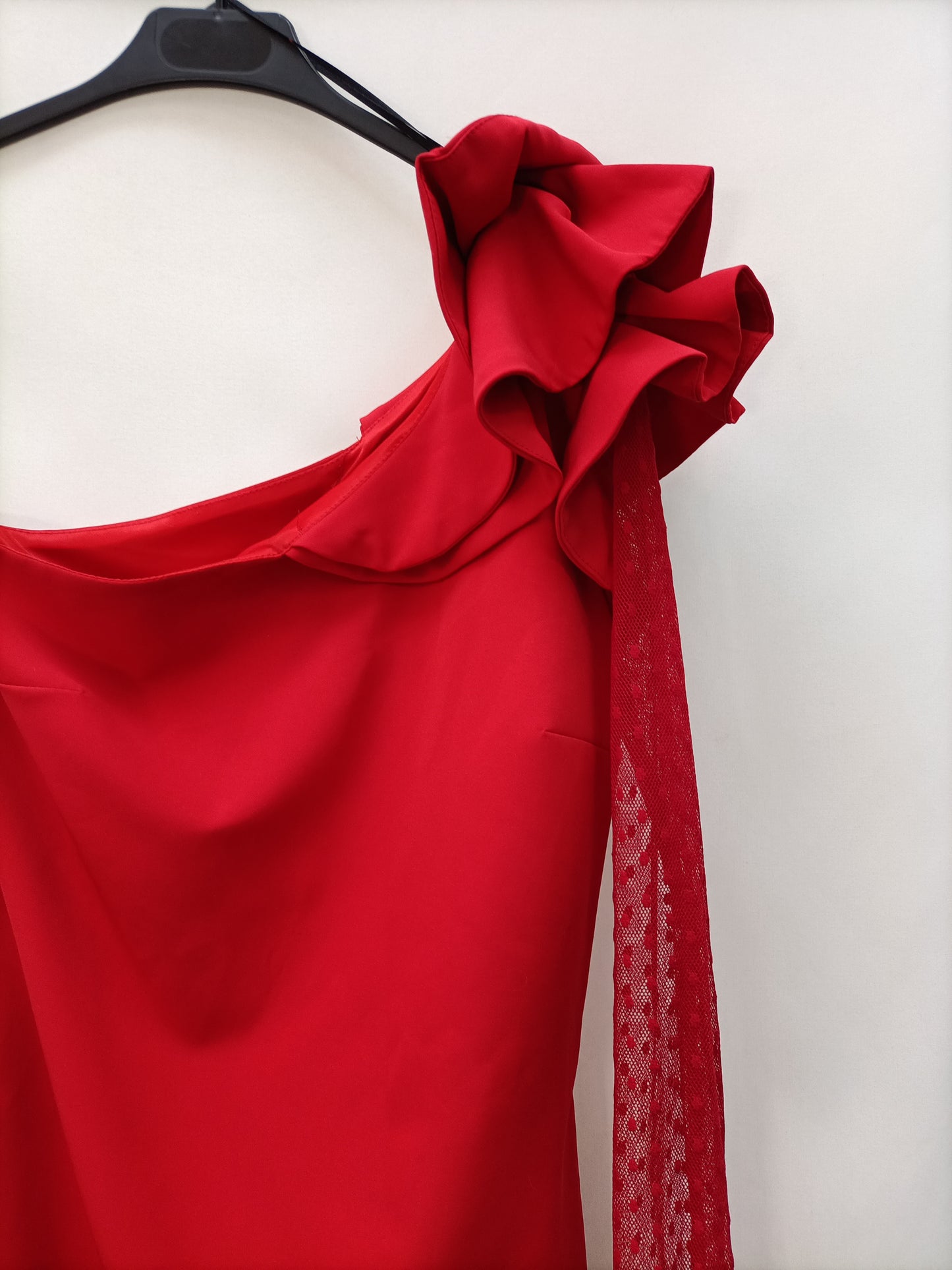 OTRAS. Vestido rojo plumeti T.u(s/m)