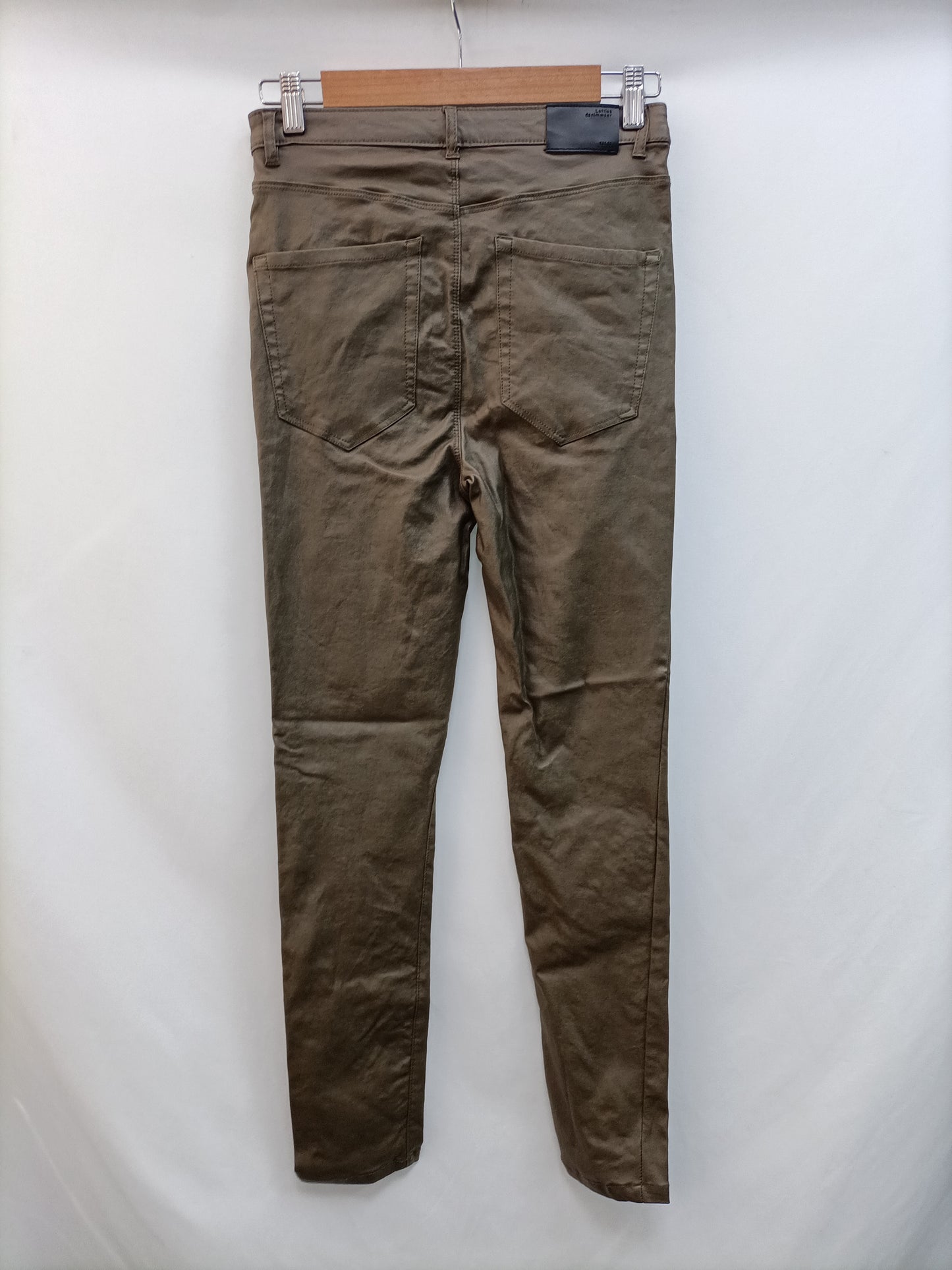 LEFTIES. Pantalón encerado verde T.40