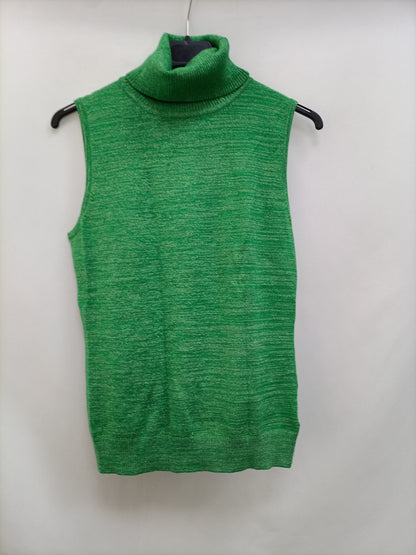 OTRAS. Top verdes hilos metálicos T.m