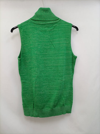 OTRAS. Top verdes hilos metálicos T.m