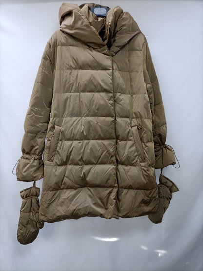 ZARA. Camel down jackets Tl