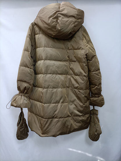 ZARA. Camel down jackets Tl