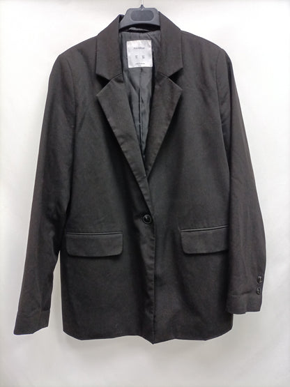 PULL&BEAR.blazer negra básica T.m