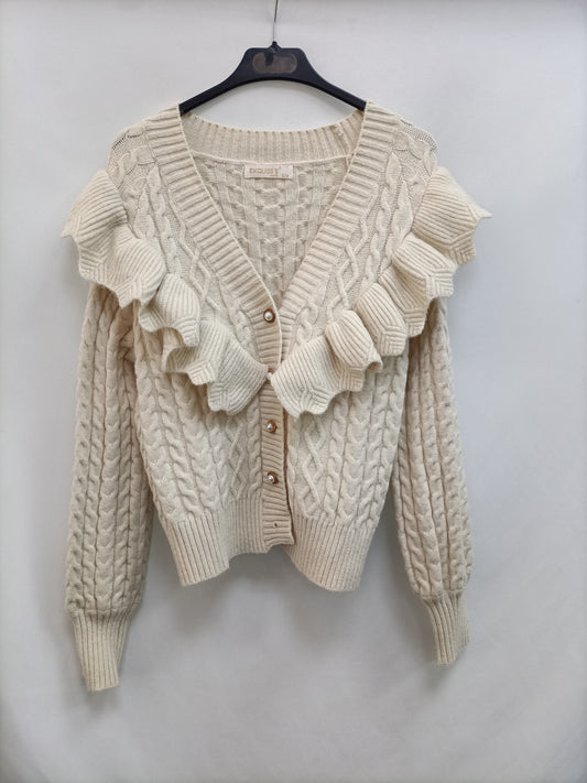 EXQUISS'S PARIS. Eight beige cardigan Ts/m