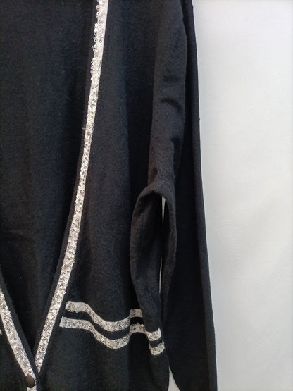 OTHERS. Black sequin cardigan Ts/m