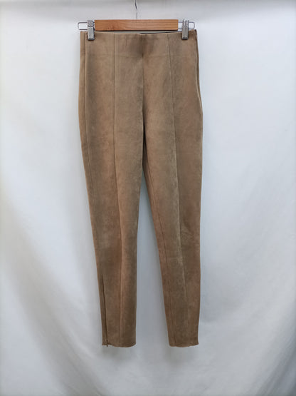 ZARA. Ts beige suede pants
