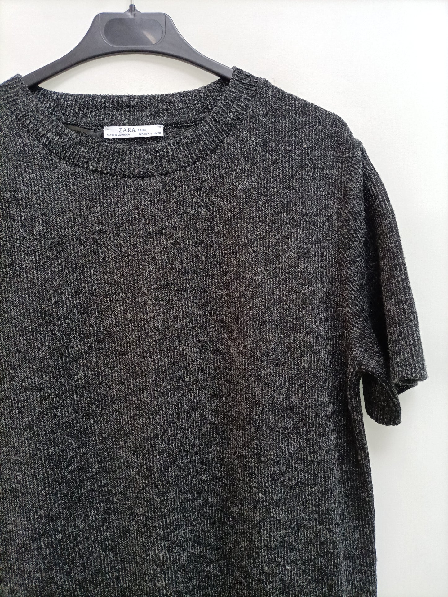 ZARA. Grey ribbed dress Tm