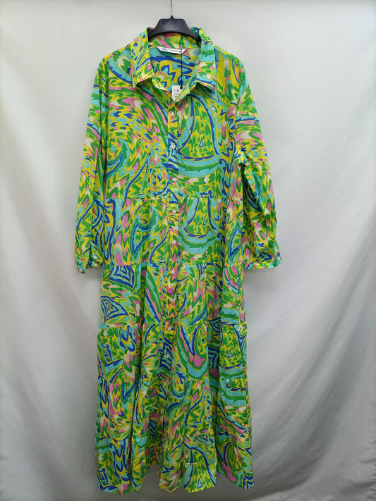 ZARA. Vestido largo camisero T.xxl