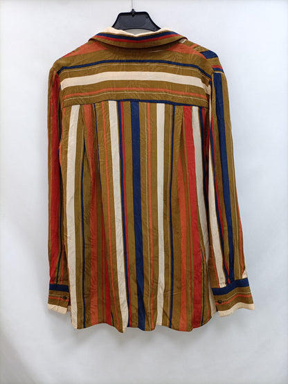 MANGO. Flowy striped Ts blouse