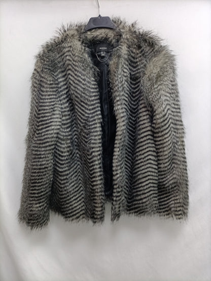 MANGO. Abrigo de pelo sintetico T.m