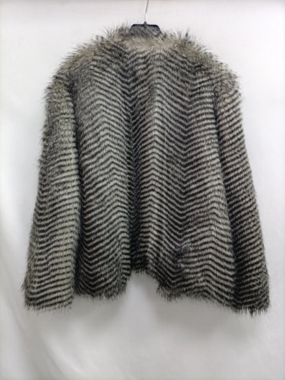 MANGO. Abrigo de pelo sintetico T.m