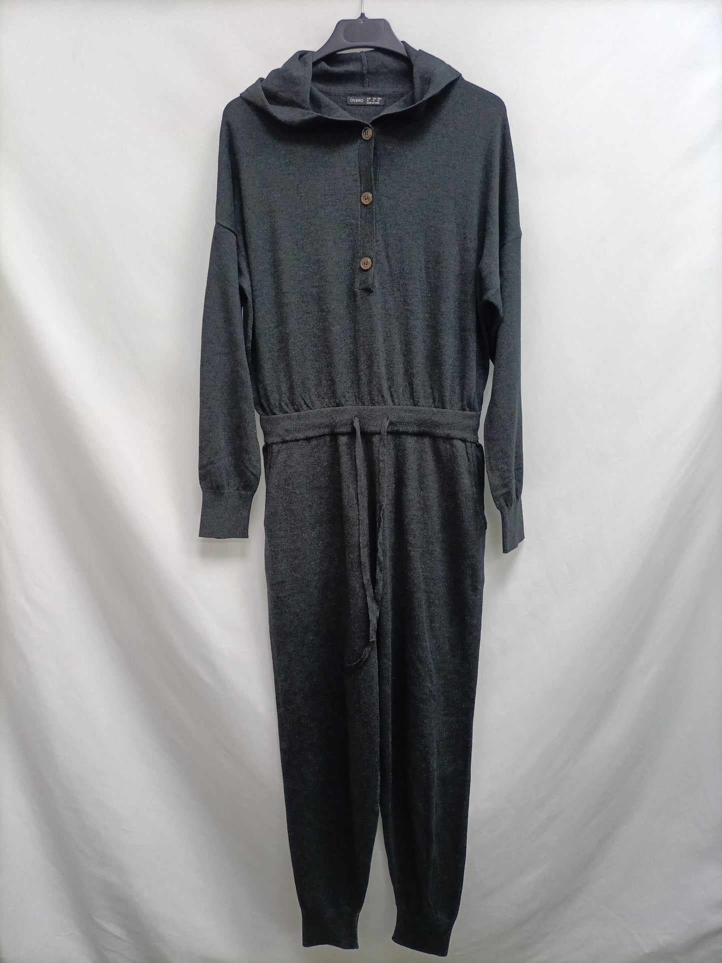 OYSHO. Mono de punto gris T.m