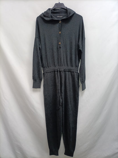 OYSHO. Mono de punto gris T.m