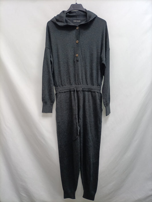 OYSHO. Mono de punto gris T.m