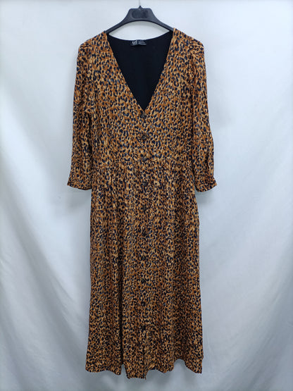 ZARA. Animal print midi dress TM – Hibuy market