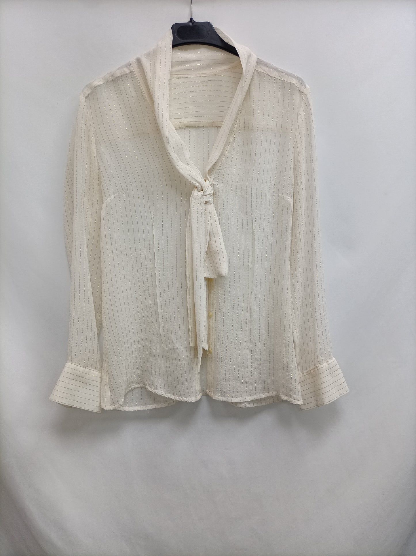 PIMKO. Beige striped blouse size 38
