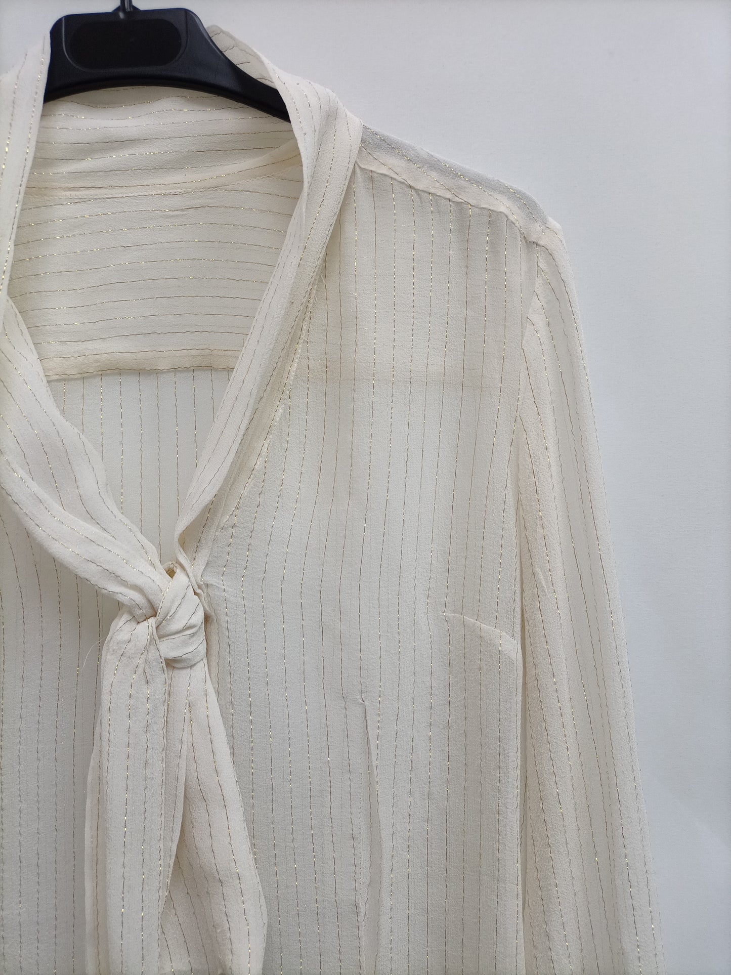 PIMKO. Beige striped blouse size 38