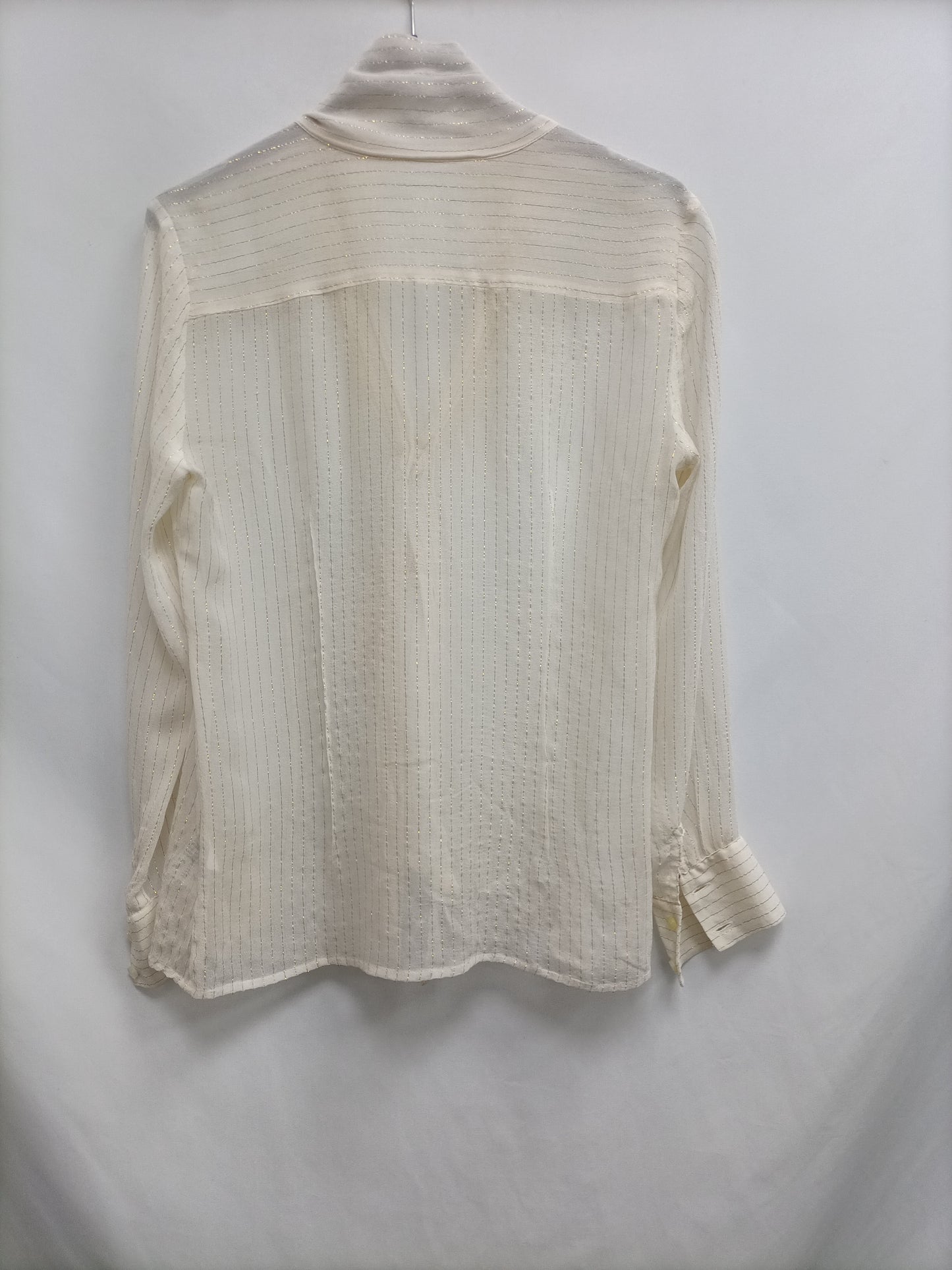 PIMKO. Beige striped blouse size 38