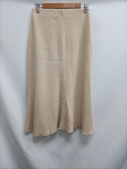 MarketZARA.Falda punto midi beige T.M