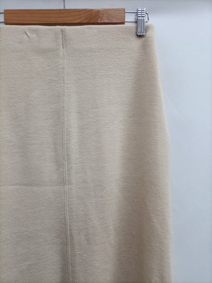 MarketZARA.Falda punto midi beige T.M