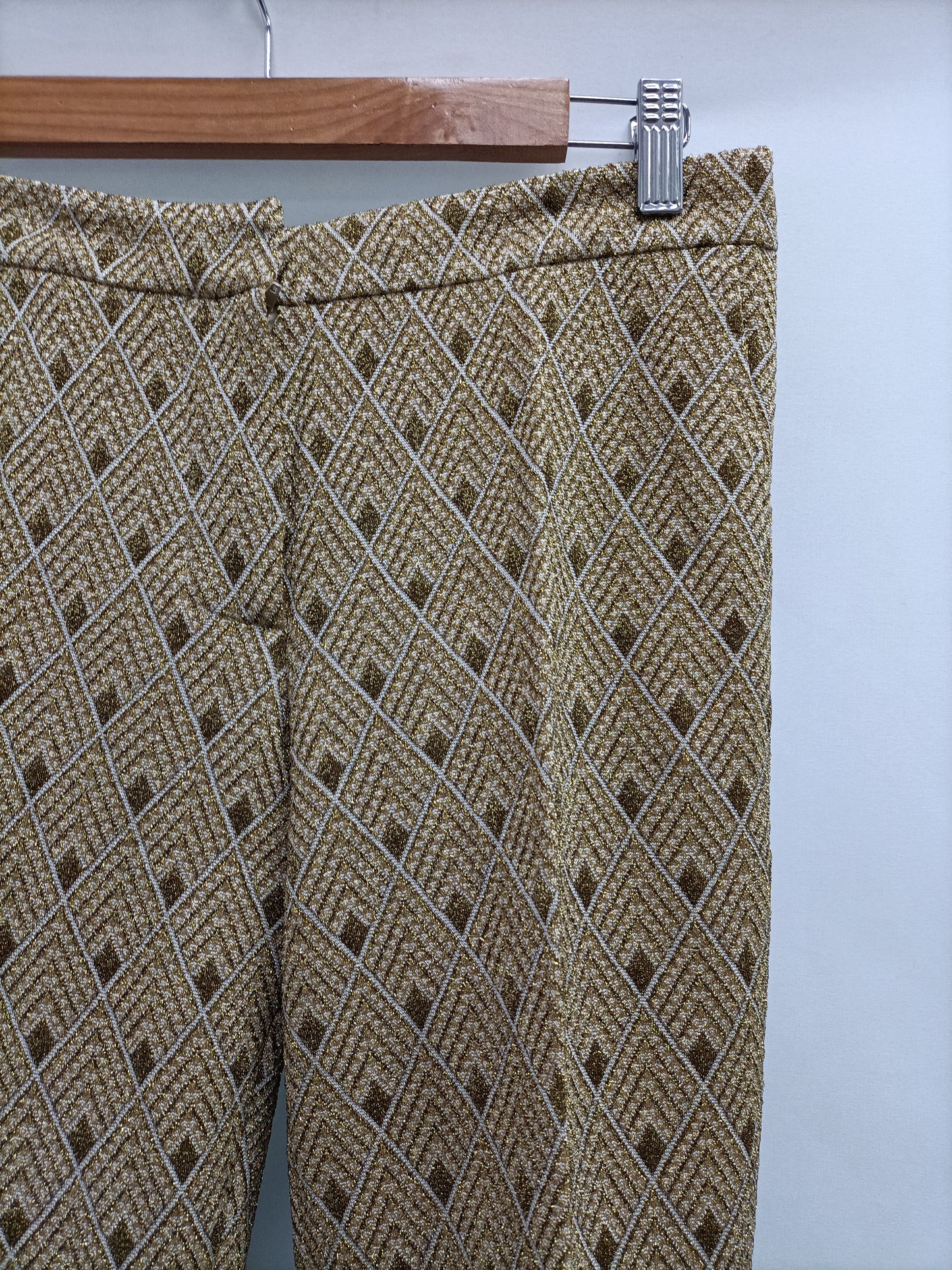 SEMICOUTURE. Gold straight-leg trousers Ts