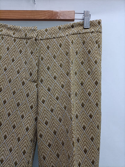 SEMICOUTURE. Gold straight-leg trousers Ts