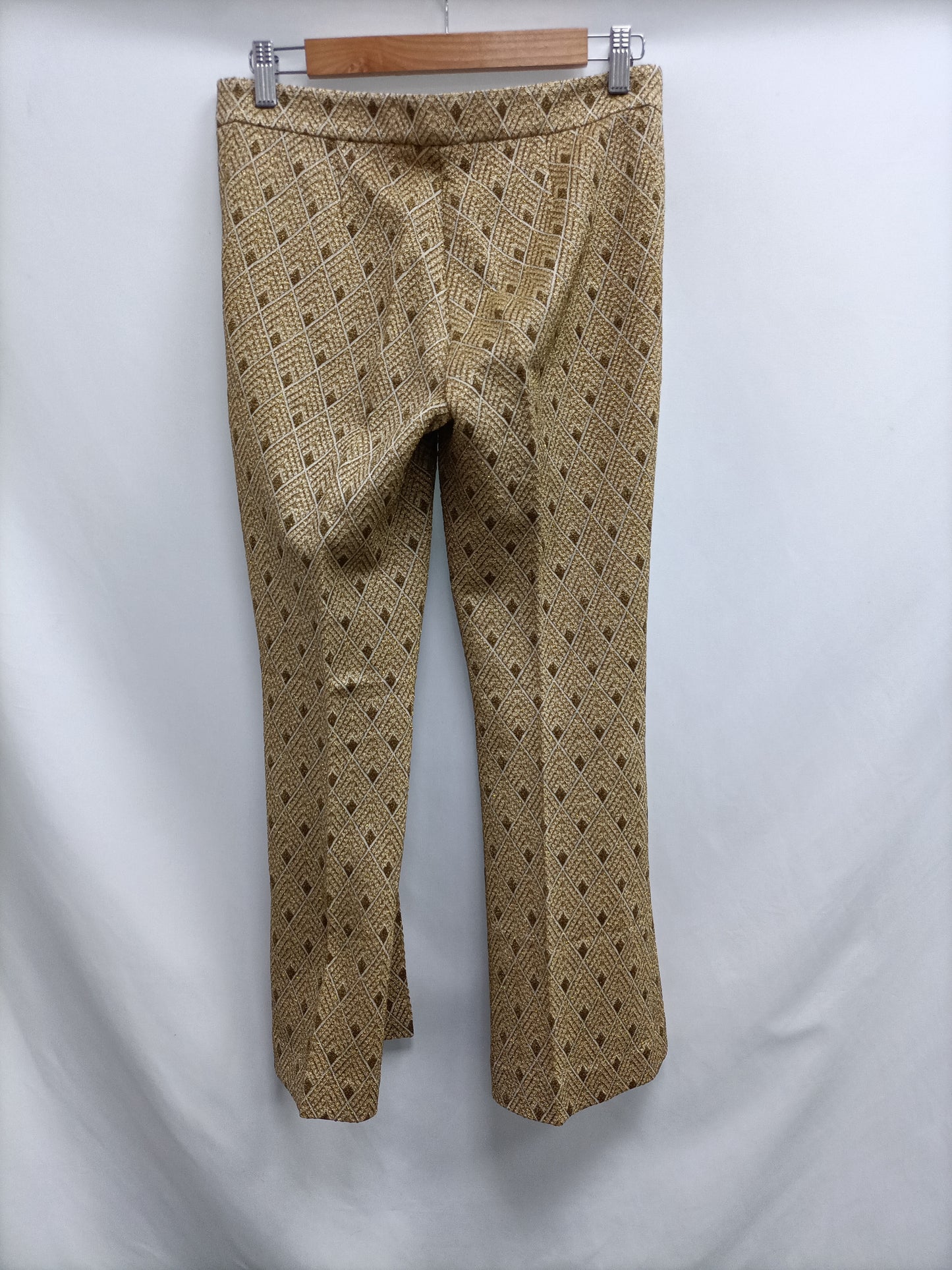 SEMICOUTURE. Gold straight-leg trousers Ts
