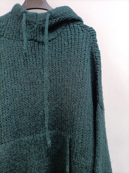 ZARA.Jersey largo/ vestido verde gordito T.M